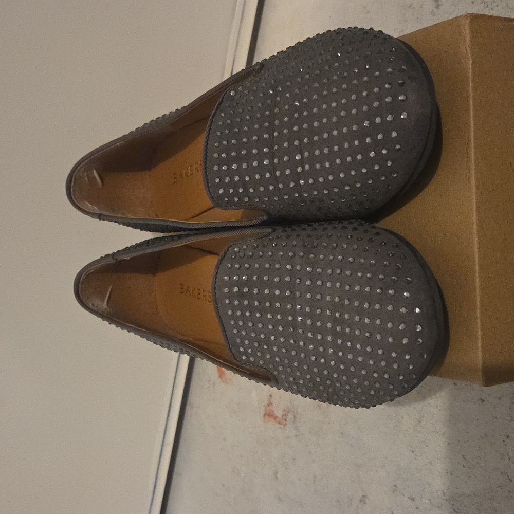 Bakers Rhinestone Studded Loafers Slip-On Flats - Size 10
